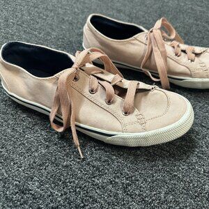 Sperry Womens Size 8.5 Tennis Shoes Pink Lace Up Low Ankle Sneakers STS83601